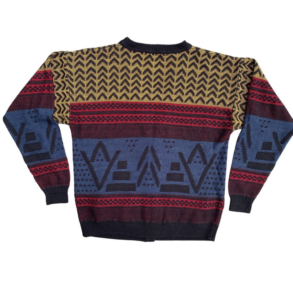 Vintage Sweater Graphix Cardigan Kurt Cobain Grandpa Aztec Grunge Western-L - Picture 8 of 14